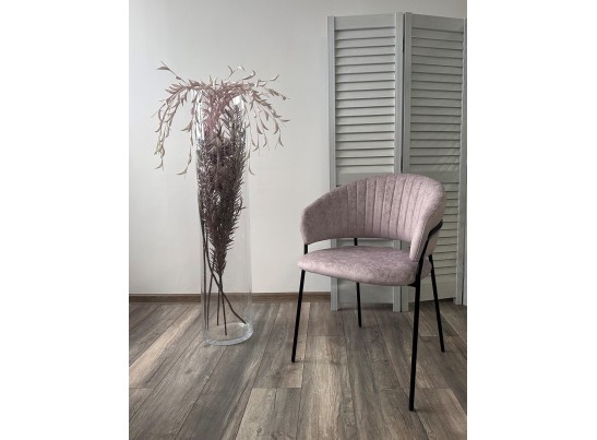 Стул ГЕММА, цвет RAIN 10 lavanda, велюр / черный каркас в Набережных Челнах