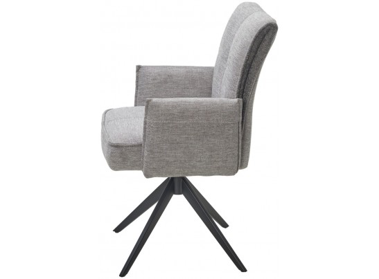 Стул PONCE 360 град. поворот. Brego-07 Серый, ткань/ XD841-16 Серый, букле/ Черный, ®DISAUR в Набережных Челнах