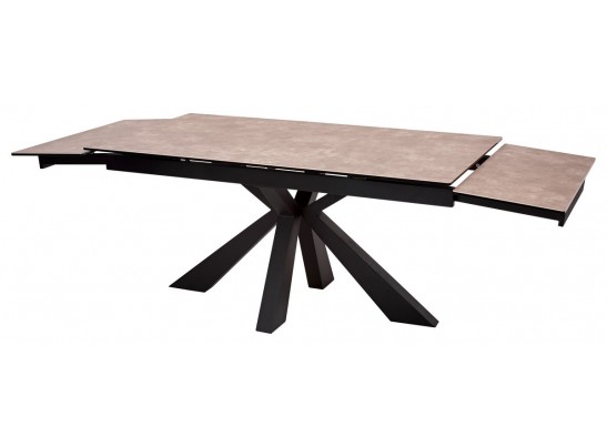 Стол ALEZIO 160 HYDRA MOKA TL-52 матовая испанская керамика/ черный каркас в Набережных Челнах