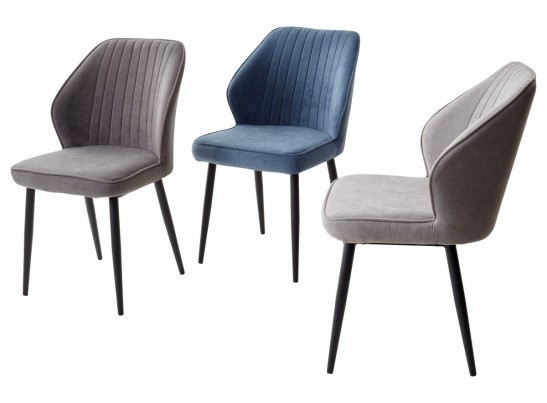 Стул VENA, цвет B28 Темно-серый, велюр/ черный каркас в Набережных Челнах