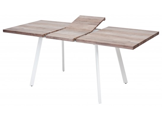 OLD Стол BRICK 140 Серый дуб #31054K/ БЕЛЫЙ каркас в Набережных Челнах