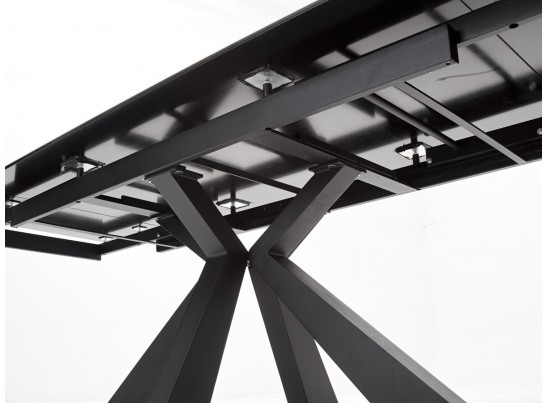 Стол ALEZIO 160 HYDRA MOKA TL-52 матовая испанская керамика/ черный каркас в Набережных Челнах