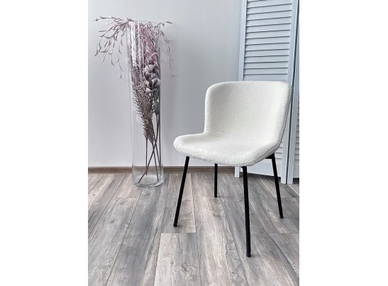 Стул RIYA UF992-01 Белый, teddy / черный каркас в Набережных Челнах