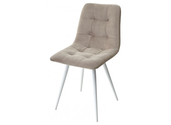 Стул CHILLI-Q латте #25, велюр / белый каркас, 4 шт/ 1 к, в Набережных Челнах Стул CHILLI-Q латте #25, велюр / белый каркас, 4 шт/ 1 к, в Набережных Челнах