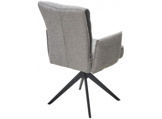 Стул PONCE 360 град. поворот. Brego-07 Серый, ткань/ XD841-16 Серый, букле/ Черный, ®DISAUR в Набережных Челнах