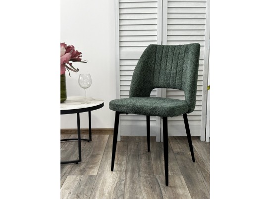 Стул LONDON UF998-11 малахит, букле / черный каркас / Товарный знак DISAUR в Набережных Челнах