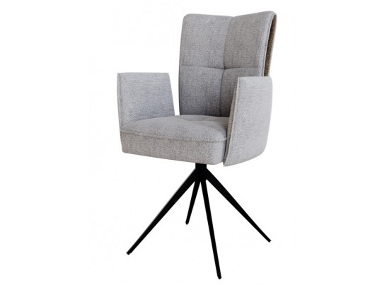 Стул PONCE 360 град. поворот. Brego-07 Серый, ткань/ XD841-16 Серый, букле/ Черный, ®DISAUR в Набережных Челнах