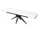 Стол FORIO 160 MATT WHITE MARBLE SOLID CERAMIC / BLACK, ®DISAUR в Набережных Челнах