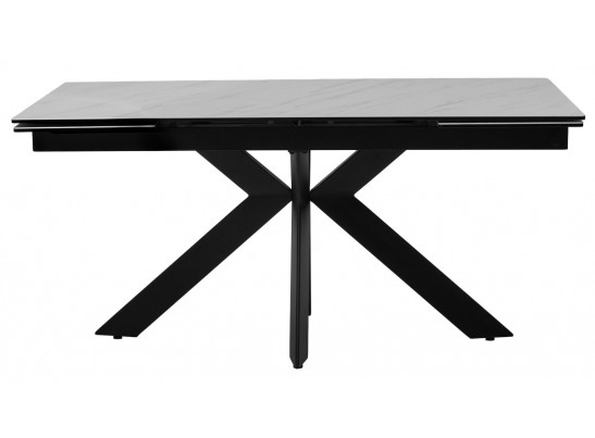 Стол BELLUNO 160 MARBLES KL-99 Белый мрамор матовый, итальянская керамика/ черный каркас, ®DISAUR в Набережных Челнах