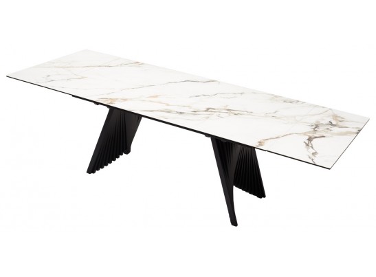 Стол IVAR 180 MARBLES KL-188 Контрастный мрамор, итальянская керамика, ®DISAUR в Набережных Челнах Стол IVAR 180 MARBLES KL-188 Контрастный мрамор, итальянская керамика, ®DISAUR в Набережных Челнах