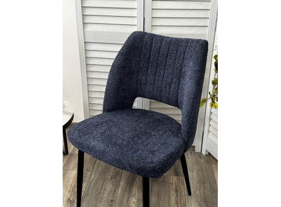 Стул LONDON UF998-13 темно-синий, букле / черный каркас / Товарный знак DISAUR в Набережных Челнах