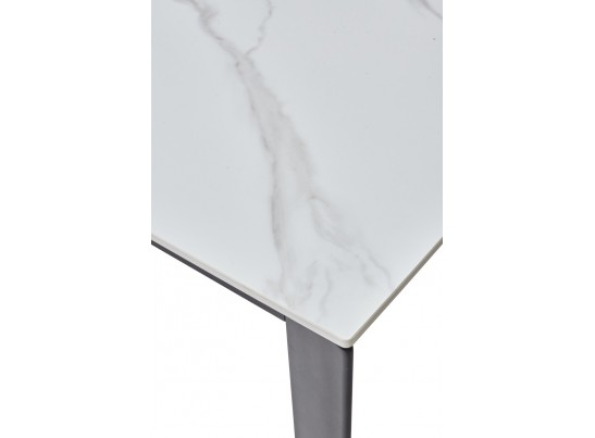 Стол CORNER 120 MATT WHITE MARBLE SOLID CERAMIC / BLACK, ®DISAUR в Набережных Челнах