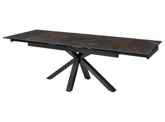 Стол ALTO 160 KL-135 Темно-серый мрамор матовый, итальянская керамика/ BLACK в Набережных Челнах