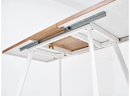 OLD Стол BRICK-2 120 Дуб #31014K/ БЕЛЫЙ каркас в Набережных Челнах