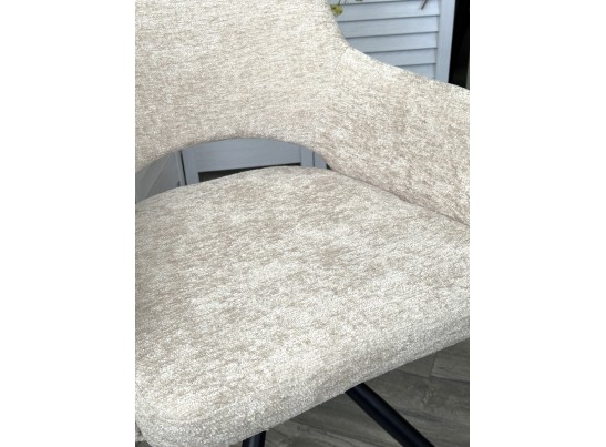 Стул NURI 180 град. поворот. 3018-10 бежевый, шенилл/ черный каркас, ®DISAUR в Набережных Челнах