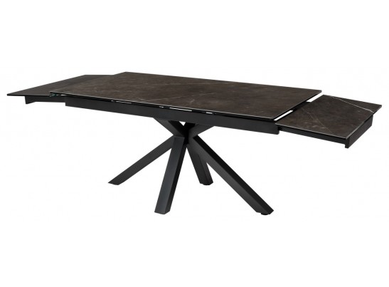 Стол ALTO 160 KL-135 Темно-серый мрамор матовый, итальянская керамика/ BLACK в Набережных Челнах