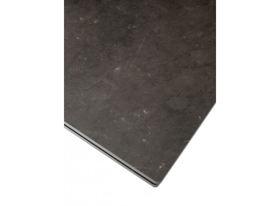 Стол ALTO 160 KL-135 Темно-серый мрамор матовый, итальянская керамика/ BLACK в Набережных Челнах