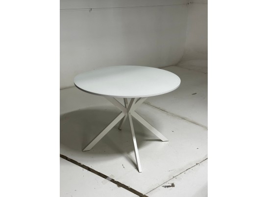 Стол ВЕГА D110 раскладной Белый, стекло/ белый каркас в Набережных Челнах