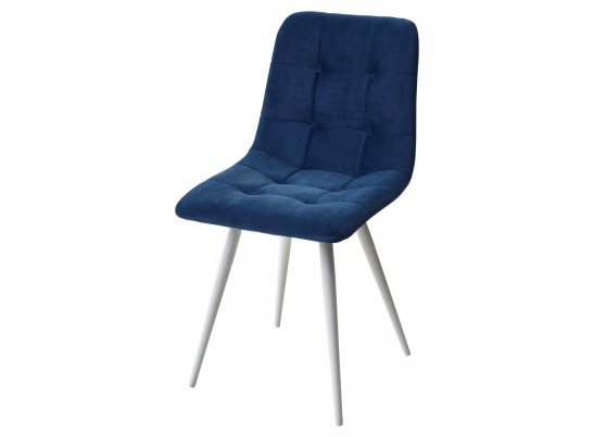 Стул CHILLI-Q синий #29, велюр / белый каркас, 4 шт/ 1 к, в Набережных Челнах Стул CHILLI-Q синий #29, велюр / белый каркас, 4 шт/ 1 к, в Набережных Челнах