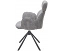 Стул VARDY 360 град.поворот. Brego-07 Серый, ткань/ 7525-180 Серый, велюр/Черный, ®DISAUR