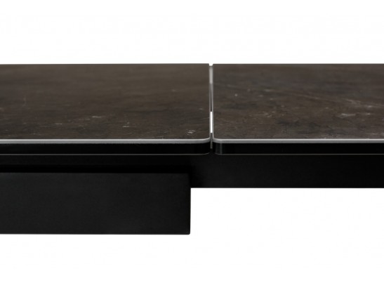 Стол ALTO 160 KL-135 Темно-серый мрамор матовый, итальянская керамика/ BLACK в Набережных Челнах