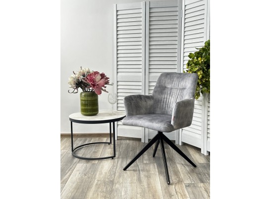 Стул DANTE 360 град. поворот. VT5001-7 античный светло-серый, велюр без "пальчиковый"/черный, DISAUR в Набережных Челнах Стул DANTE 360 град. поворот. VT5001-7 античный светло-серый, велюр без "пальчиковый"/черный, DISAUR в Набережных Челнах