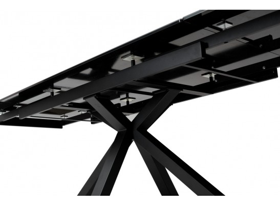 Стол ALTO 160 KL-135 Темно-серый мрамор матовый, итальянская керамика/ BLACK в Набережных Челнах