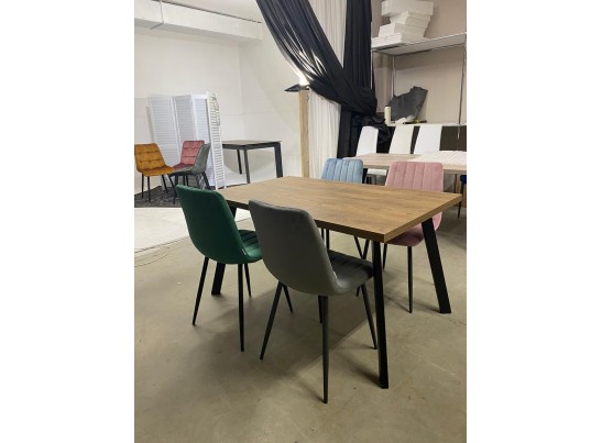 Стол BRICK M 120 Дуб Канзас/ Черный в Набережных Челнах