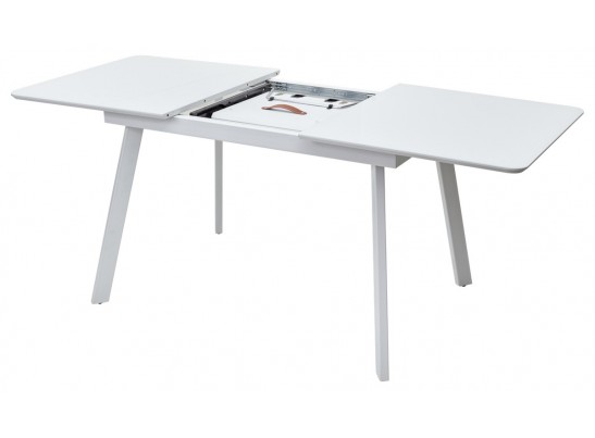 Стол АРУБА 140 Белый, стекло / белый каркас в Набережных Челнах