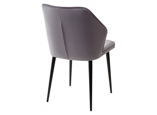 Стул SEATTLE-V СЕРЫЙ #27, велюр / черный каркас в Набережных Челнах