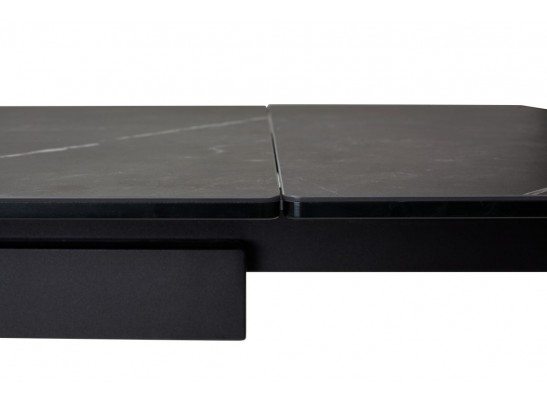 Стол ALEZIO 160 KL-135 Темно-серый мрамор матовый, итальянская керамика/ BLACK в Набережных Челнах