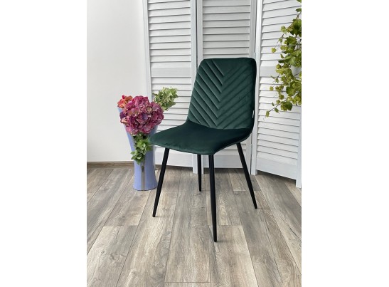 Стул DUKE BLUVEL-78 GREEN, велюр / черный каркас в Набережных Челнах