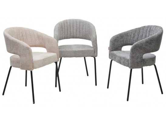 Стул SNUG 3018-03 светло-серый, шенилл / черный каркас, ®DISAUR в Набережных Челнах