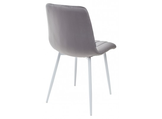 Стул DUBLIN G062-40 серый, велюр / белый каркас в Набережных Челнах
