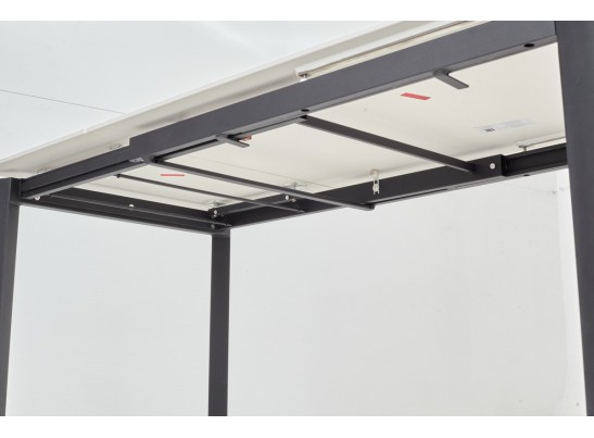 Стол CORNER 120 MATT WHITE MARBLE SOLID CERAMIC / BLACK, ®DISAUR в Набережных Челнах