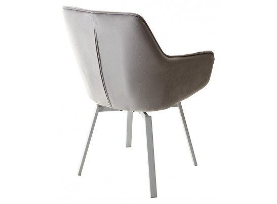 Стул MAVERICK 360 град. поворот. BLUVEL-03 LIGHT GREY, велюр/ белый каркас, в Набережных Челнах
