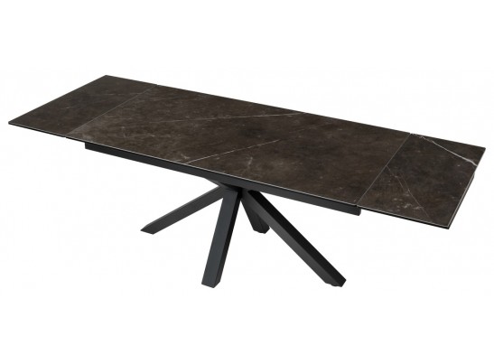 Стол ALTO 160 KL-135 Темно-серый мрамор матовый, итальянская керамика/ BLACK в Набережных Челнах