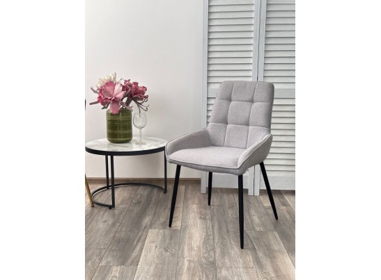 Стул CARACAS Barrel-83 Серый, ткань / черный каркас Товарный знак DISAUR в Набережных Челнах Стул CARACAS Barrel-83 Серый, ткань / черный каркас Товарный знак DISAUR в Набережных Челнах