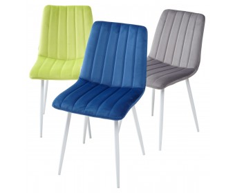 Стул DUBLIN G108-22 золотая осина, велюр / белый каркас 