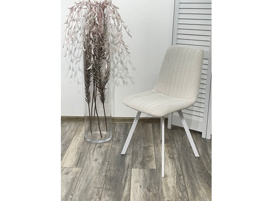 Стул ELVIS WZ2042-02 светло-бежевый фактурный велюр / белый каркас в Набережных Челнах