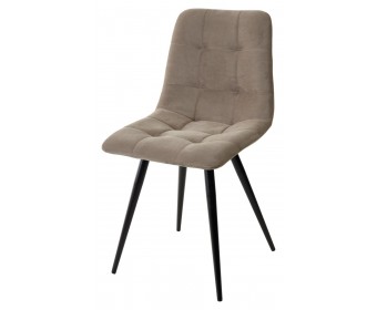 Стул CHILLI-Q латте #25, велюр / черный каркас, 4 шт/ 1 к,  Стул CHILLI-Q латте #25, велюр / черный каркас, 4 шт/ 1 к,