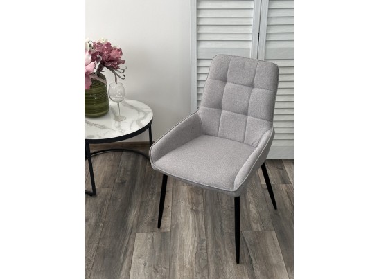 Стул CARACAS Barrel-83 Серый, ткань / черный каркас Товарный знак DISAUR в Набережных Челнах Стул CARACAS Barrel-83 Серый, ткань / черный каркас Товарный знак DISAUR в Набережных Челнах