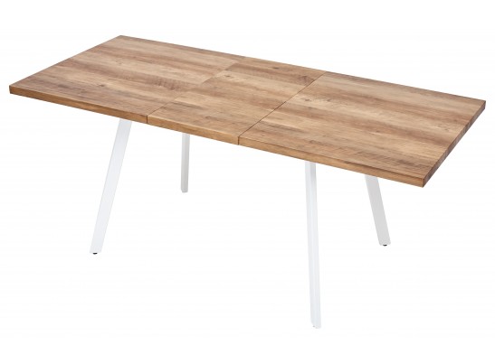 OLD Стол BRICK-2 120 Дуб #31014K/ БЕЛЫЙ каркас в Набережных Челнах