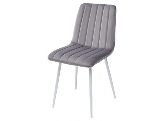Стул DUBLIN G062-40 серый, велюр / белый каркас в Набережных Челнах
