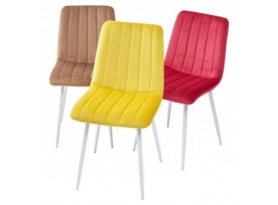 Стул DUBLIN G108-22 золотая осина, велюр / белый каркас в Набережных Челнах