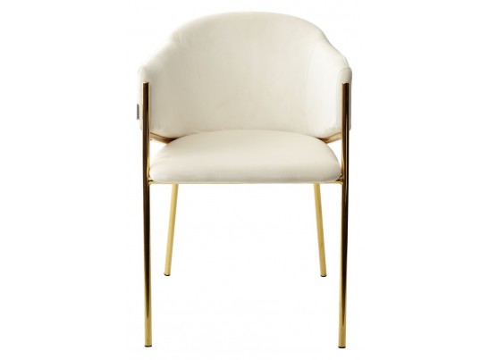 Стул DILL BLUVEL-22 MILK, велюр/ золотой каркас в Набережных Челнах