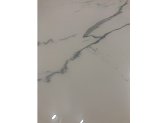 Стол CORNER 120 GLOSS STATUARIO WHITE SOLID CERAMIC / BLACK, ®DISAUR в Набережных Челнах