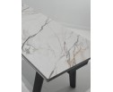 Стол БЭТИС (BETIS) 180 цвет МРАМОР (MATTE GILDED WHITE SOLID CERAMIC) / Орех (WALNUT), ®DISAUR в Набережных Челнах