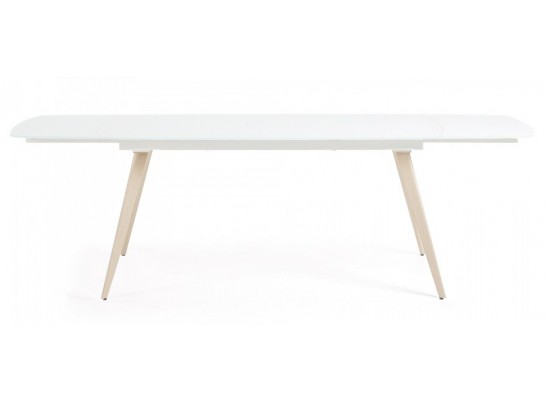Стол ELIOT 140 Super white glass+Wood в Набережных Челнах