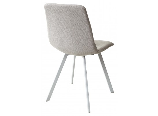 Стул ELLEN WZ2042-02 светло-бежевый фактурный велюр / RU-09 серо-бежевый / белый каркас в Набережных Челнах